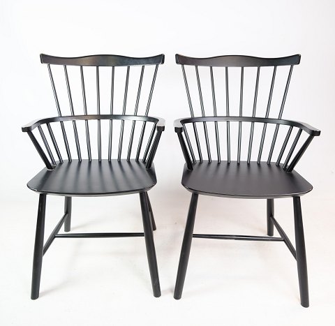 Dining table chairs, model J52B, beech wood, FDB Møbler.