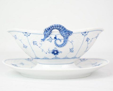 Sauce bowl - No. 8 - Porcelain - Blue enamel - Blue Fluted - Bing & Grondahl