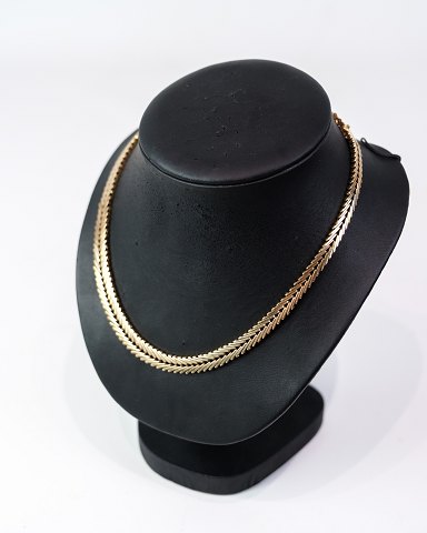 Geneva Necklace With Safety Clasp & Box Clasp - 14 Karat Gold - Hallmarked 585 - Signed "Guldvirke"