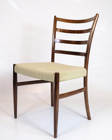 Spisebordsstol - Palisander - Lyst Uldstof - N.O Møller - 1960erne
