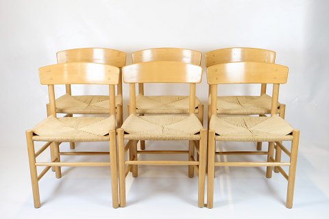 Set of Six Folk Chairs - Model J39 - Folk Chair - Børge Mogensen - FDB Furniture - 1960s