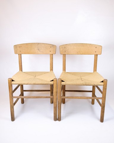 Set Of Two Dining Chairs - Model J39 - Folk Chair - Oak - Børge Mogensen - FDB Furniture - 1960s