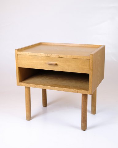 Bedside table / Nightstand - Hans J. Wegner - Ry Møbelfabrik - Oak - 1960