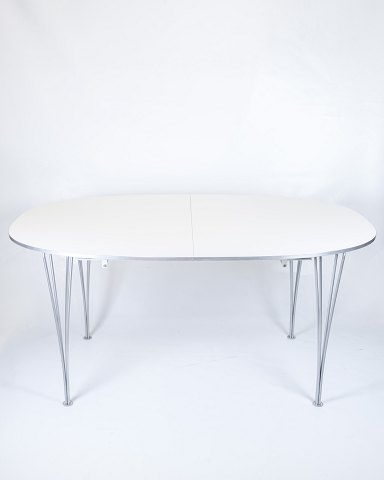 Dining table - Super Ellipse - White laminate - Piet Hein - Arne Jacobsen - Fritz Hansen - 2005