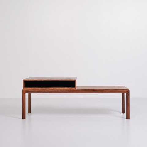 Side Table With Revy Shelf - No. 380 - Rosewood - Danish Design - Aksel Kjersgaard - Odder - 1960s