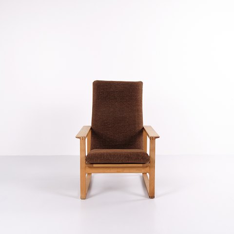 The Sled Chair - Model BM2254 - Oak - Brown Cushions - Børge Mogensen - Fredericia Chair Factory