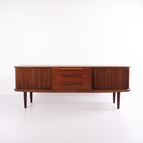 Sideboard With Three Central Drawers & Jalousie Doors - Teak - Cabinetmaker Edmund Jørgensen - 1960s