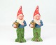 Set of Santa Candlesticks - Christmas Elves - Christmas Decorations - German Origin - Red, Green and Blue