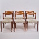 Set of Six Dining Chairs - Teak & Light Upholstery - Henry W. Klein - Bramin - 1960s