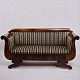 Antique Sofa - Empire Style - Striped Upholstery - Mahogany - 1830s