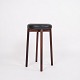 Bar Stool - Rosewood and Black Leather - Danish Design - 1970s