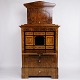 Secretary - Hand Polished Birch & Intarsia - 2 Drawers - 1840s