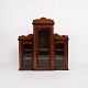 Wall-Hung Display Cabinet - Hand-Polished Mahogany - Year 1890s