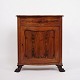 Small Antique Console/Cabinet - Entrance Furniture - Hand Polished Mahogany - Flame Structure - Lion Feet - Year 1890s