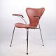 Series Seven Chair with armrests - Model 3207 - Cognac Leather - Arne Jacobsen & Fritz Hansen