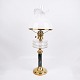 Kerosene Lamp – Brass & White Opal Glass – Funen Glassworks – Year 1880s
