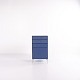 Cabinet / Filing Cabinet – Montana – Blue – Chrome Legs – 3 Drawers & 1 Door