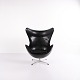 The Egg Chair – Arne Jacobsen – Black Original Leather – Fritz Hansen – 1950