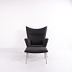 Wingchair – Hans J. Wegner – Model CH445 – Carl Hansen & Søn – Grey Hallingdal – With Footstool