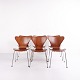 Set of 6 Series Seven Chairs – Model 3107 – Teak – Arne Jacobsen – Fritz Hansen