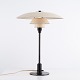Poul Henningsen Table Lamp Model PH 3.5/2.5 with White Painted Metal Shades, Louis Poulsen 1930s