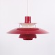 Poul Henningsen Pendant Model PH 5 in Red Lacquered Metal, Louis Poulsen