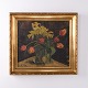 Flower Painting with Tulips in a Gilt Frame Signed