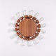 Digsmed Teak and Glass Spice Wheel with 18 Jars Denmark circa Early 1960s Ø50 cm